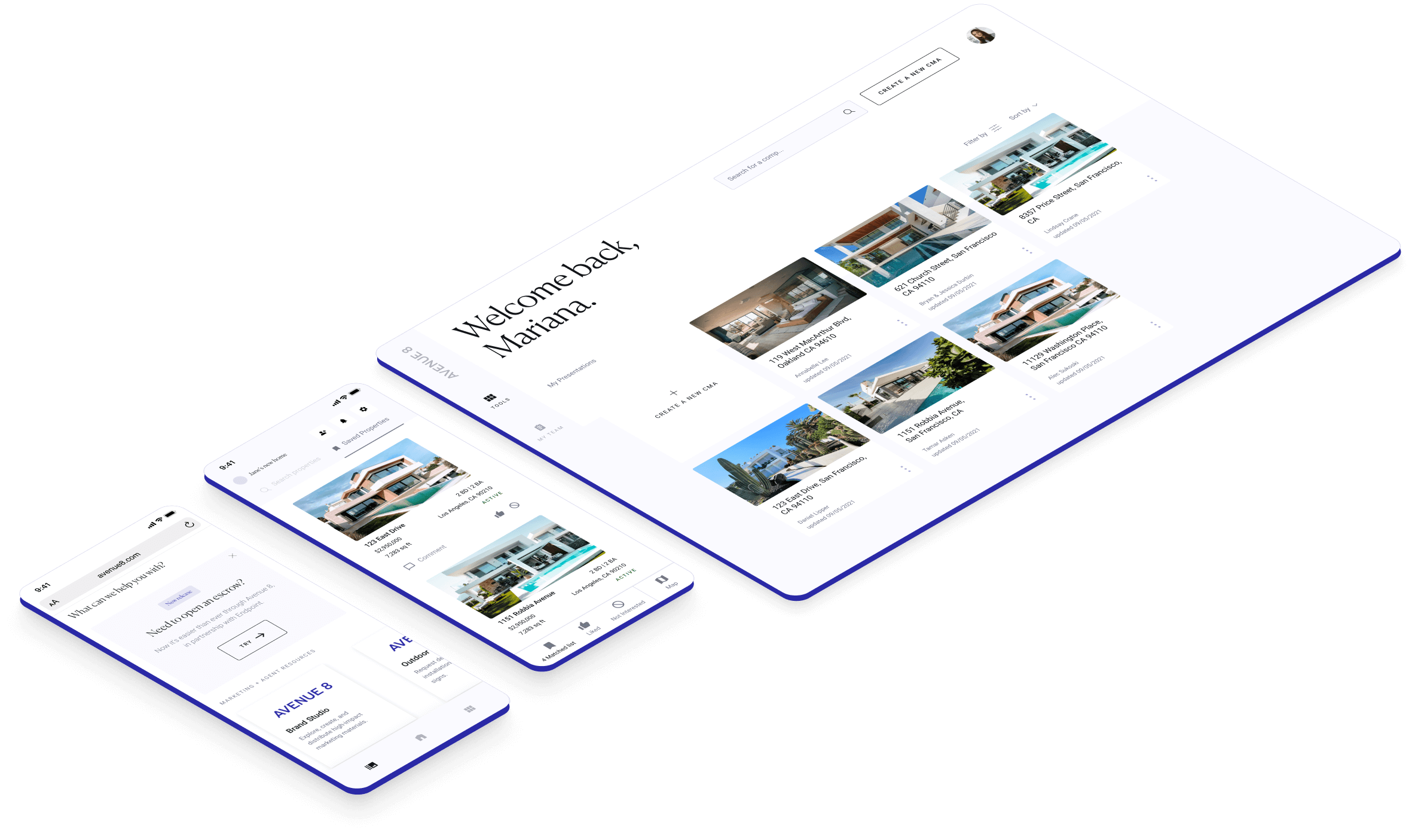Dashboard Market Comps - Mobile and Desktop