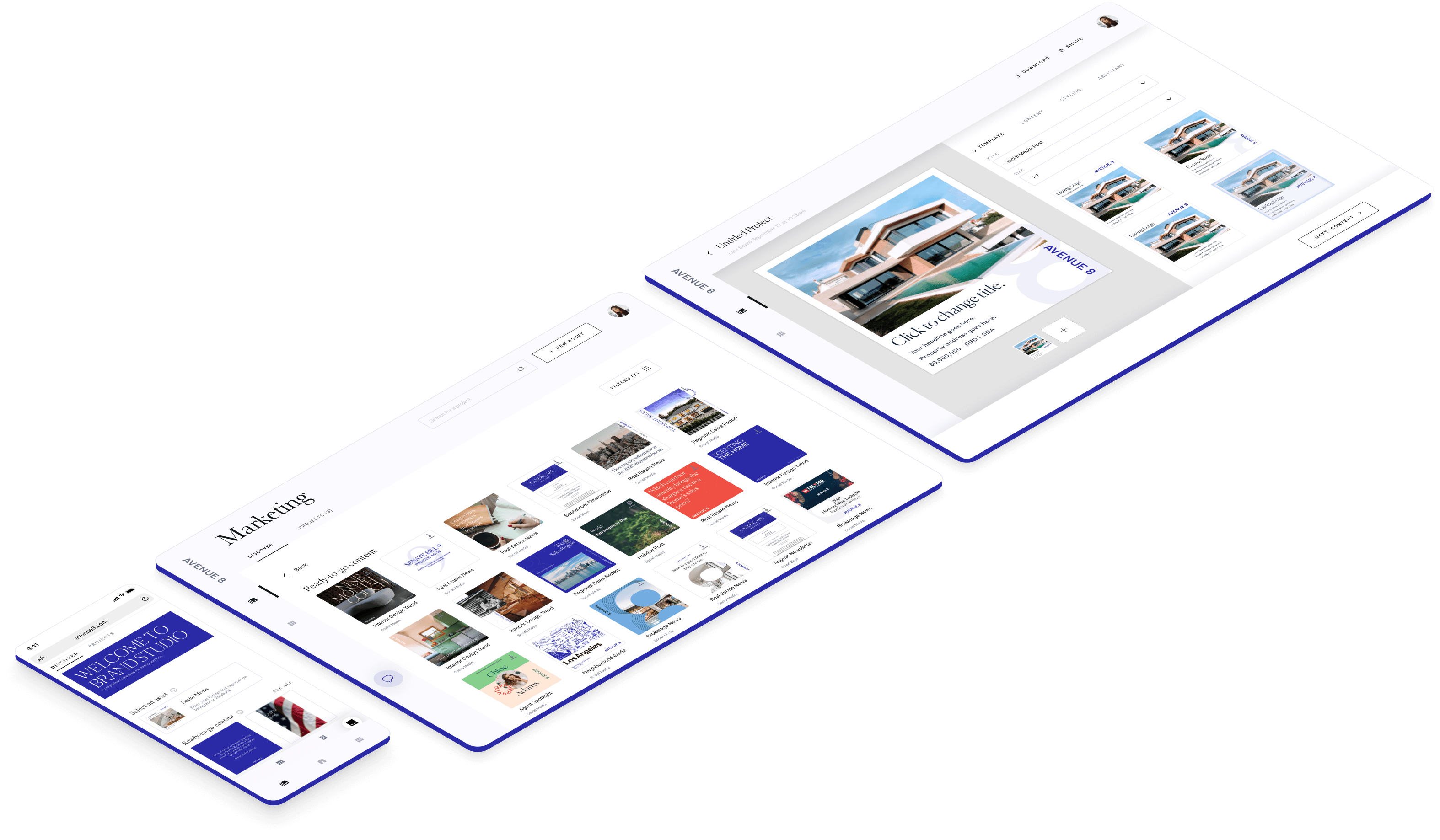Dashboard Marketing - Mobile and Desktop